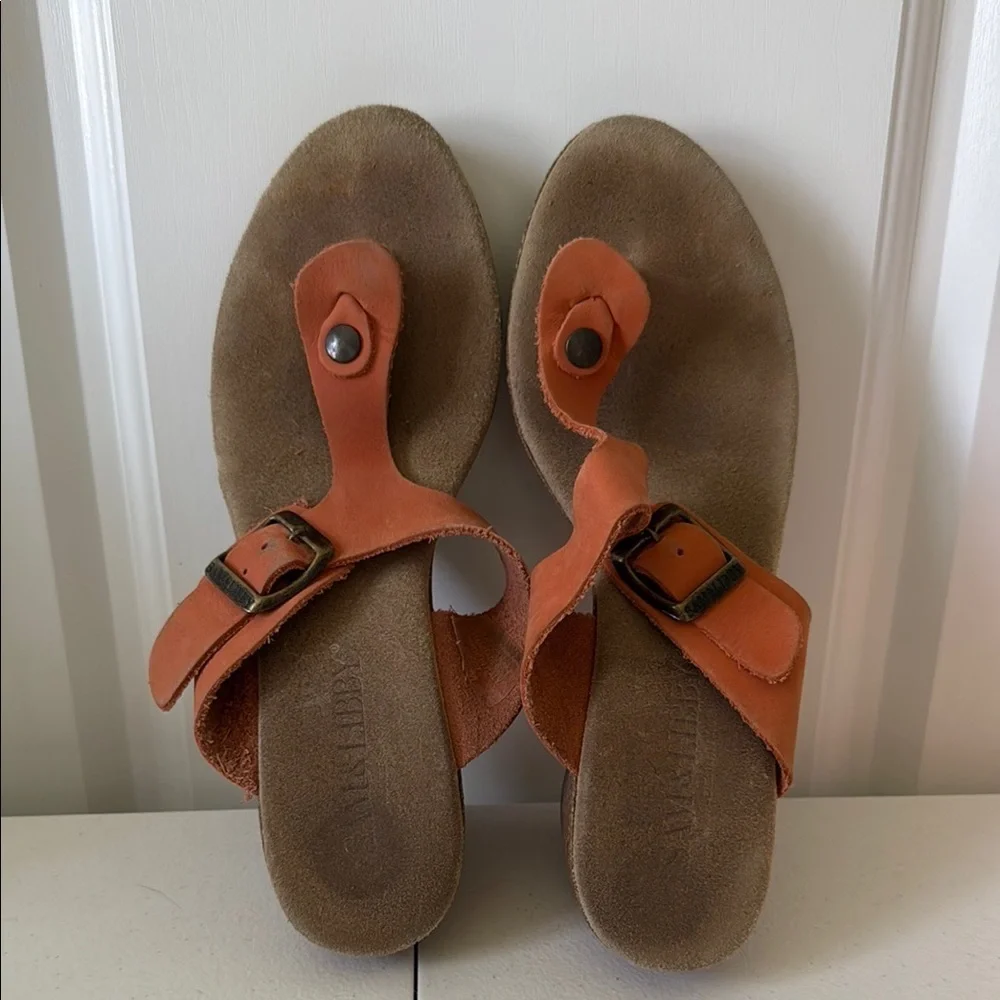 *SAM AND LIBBY 3-1/2” WEDGE HEEL SANDALS (sz 7-1/2)